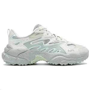 FILA Fern Sneakers Abrasion Resistant Height Increasing Low Top Chunky Sneakers Women's White Green 1 2535230
