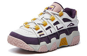FILA Panini Abrasion Resistant Low top Vintage Basketball Shoes Women's White Pink Purple 1 2535400