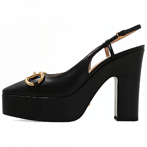 GUCCI 120mm Platform Leather Pumps