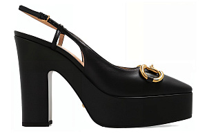 GUCCI 120mm Platform Leather Pumps 1 2536792