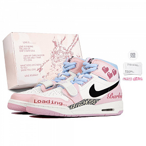 Jordan Legacy 312 Mid top Vintage Basketball Shoes GS Pink White