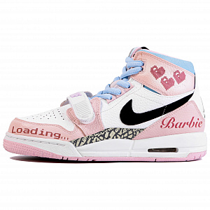 Jordan Legacy 312 Mid top Vintage Basketball Shoes GS Pink White 1 2536892