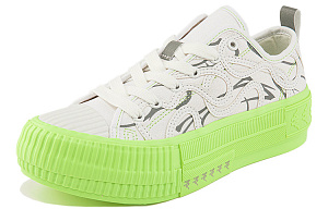 Kappa Low-Top Skateboard Shoes Unisex White Green 1 2537051