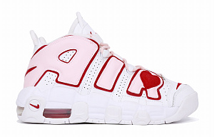Nike Air More Uptempo Vintage Basketball Shoes Women's High top White/Pink 1 2537557