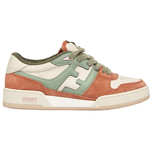 FENDI Match Low Top Stylish Skateboarding Shoes Men's White Orange Green 1 2538170