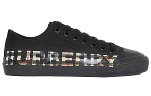 Burberry Vintage Low Top Canvas Shoes Women's Black 1 2538856