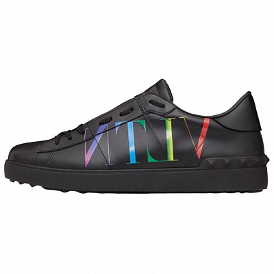 Valentino Open VLTN Low Top Stylish Skateboarding Shoes Men's Black