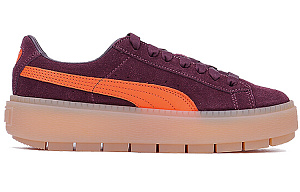 PUMA Suede Platform Trace 'Winetasting Flame' Women's 1 2540895