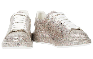 Alexander McQueen Oversized Sneaker Glitter 'Silver' Women's 1 2541519