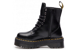 Dr. Martens Jadon Platform Boots Black Smooth Leather Women's
