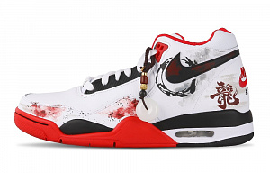 Nike Flight Legacy Mid-Top Vintage Basketball Shoes Unisex Red White Black