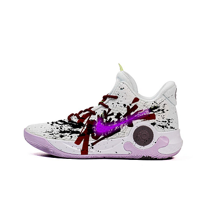Nike KD Trey 5 IX Cushioned Slip-Resistant Coverage Mid-Top Vintage Basketball Shoes Unisex Black White