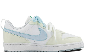 Nike Court Borough Anti Slip Wear Resistant Low Top Skateboard Shoes GS White Yellow Blue 1 2544632