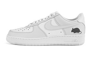 Nike Air Force 1 Low-Top Skateboard Shoes Men's Light Gray White