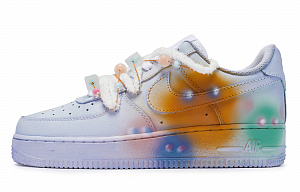 Nike Air Force 1 Skateboard Shoes Men's Low top Green/Orange/Pink 1 2545988