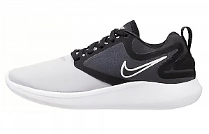 Nike Lunarsolo Durable Breathable Low-Top Running Shoes Unisex Black White