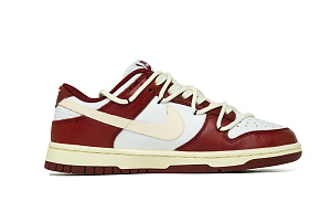 Nike Dunk Low Anti-Slip Wear-Resistant Low-Top Skateboard Shoes Women's Burgundy White 1 2546764