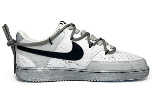 Nike Court Vision 1 Low-Top Skateboard Shoes Women's Gray White 1 2546778