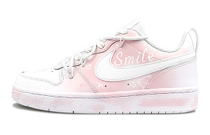 Nike Court Borough Low-Top Skateboard Shoes GS White Pink 1 2546898
