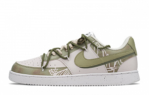 Nike Court Vision 1 Low Top Skateboard Shoes Men's Beige Green 1 2547075