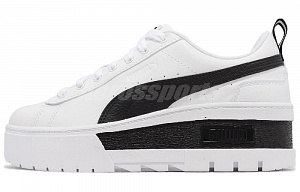 PUMA Mayze Wedge White Black Women's