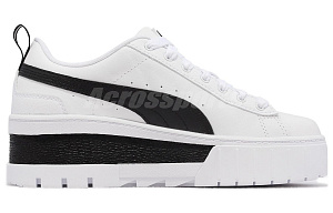 PUMA Mayze Wedge White Black Women's 1 2547679
