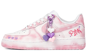 Nike Air Force 1 Low '07 Low-Top Skateboard Shoes Men's Pink White