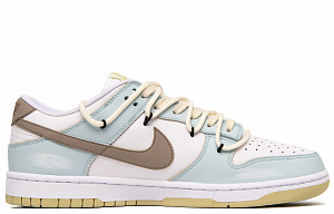 Nike Dunk Lazy Weekend Anti-Slip Wear-Resistant Low-Top Skateboard Shoes Men's Blue White Brown 1 2548053
