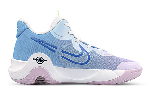 Nike KD Trey 5 IX Anti-Slip Wear-Resistant Mid-Top Vintage Basketball Shoes Unisex White Purple Blue 1 2548689