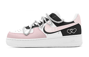 Nike Air Force 1 Air Force 1 Romantic Casual Encounter With Love Low-Top Skateboard Shoes Men's Black Pink 1 2548939