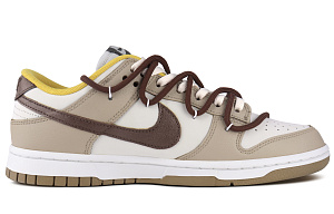 Nike Dunk Slip-Resistant Low-Top Skateboard Shoes Unisex Khaki White 1 2549811