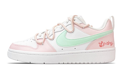 Nike Court Borough Low Anti-Slip Wear-Resistant Low-Top Skateboard Shoes GS Pink