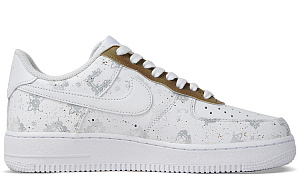 Nike Air Force 1 Anti-Slip Wear-Resistant Low-Top Skateboard Shoes Men's Gray White 1 2550090