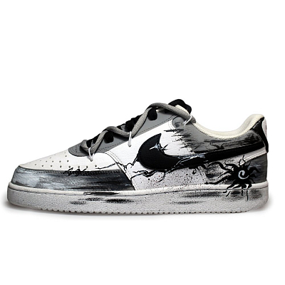 Nike Court Vision 1 Skateboard Shoes Men Low-Top Gray