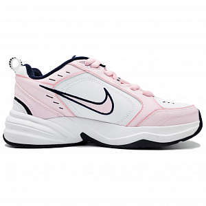 Nike Air Monarch 4 Anti-Slip And Wear-Resistant Height Increasing Low-Top Chunky Sneakers Unisex White Pink 1 2552060