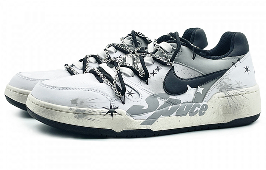 Nike Full Force Low Abrasion-Resistant Slip-Resistant Low-Top Skateboard Shoes Men's White Black купить в интернет-магазине Yoocart с быстрой доставкой по России.