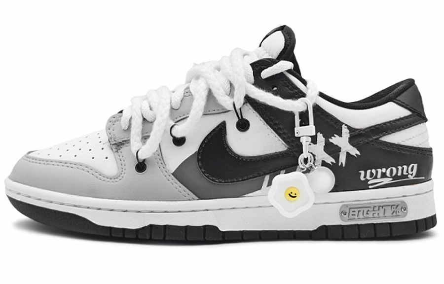 Nike Dunk Low 'Black' Panda Low-Top Skateboard Shoes GS Silver Gray купить в интернет-магазине Yoocart с быстрой доставкой по России.
