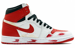 Jordan Air Jordan 1 Myriad Flowers Entangled, Chinese Dragon High Top Vintage Basketball Shoes Unisex White Red 1 2553580