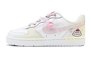 Nike Court Borough Low Top Skateboard Shoes GS White Yellow 1 2554182