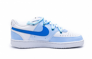 Nike Court Lite Lightweight Casual Anti-Slip Wear-Resistant Low-Top Skateboard Shoes Men's White Blue 1 2554209