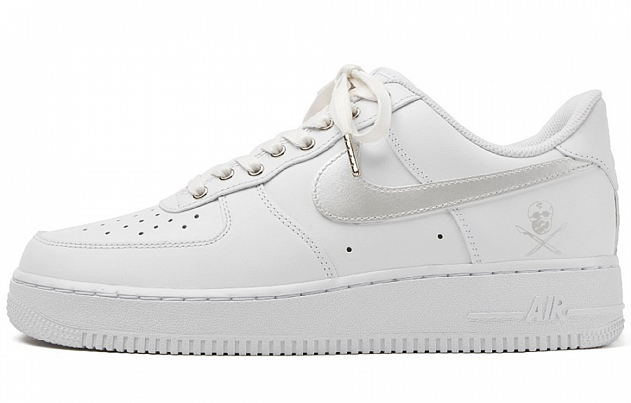 Nike Air Force 1 Air Force 1 Wear-Resistant Balance Low-Top Skateboard Shoes Unisex White Silver купить в интернет-магазине Yoocart с быстрой доставкой по России.