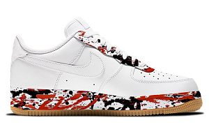 Nike Air Force 1 Skateboard Shoes Men's Low top Black/Red/White 1 2554808