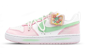 Nike Court Borough Anti-Slip Wear-Resistant Low-Top Skateboard Shoes GS White Pink Green 1 2554834