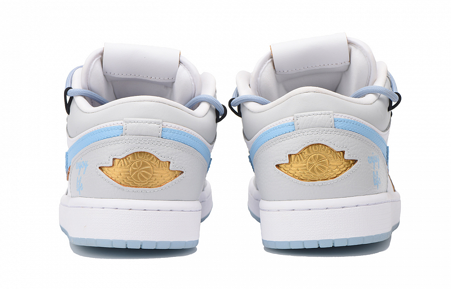 Jordan Air Jordan 1 Low-Top Vintage Basketball Shoes Men's Gray Blue купить в интернет-магазине Yoocart с быстрой доставкой по России.