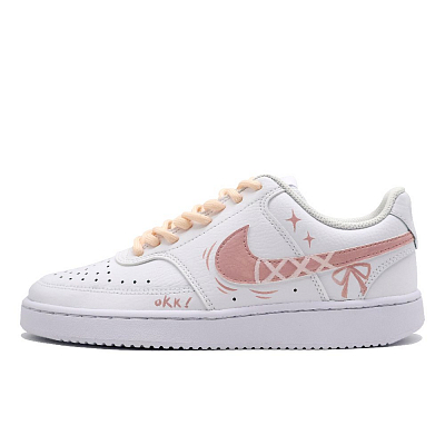 Nike Court Vision 1 Skateboard Shoes Women's Low-Top Pink