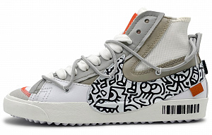 Nike Blazer '77 Jumbo Anti-Slip Wear-Resistant High-Top Skateboard Shoes Unisex White Black 1 2555808