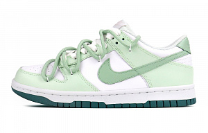 Nike Dunk Low-Top Skateboard Shoes GS White Green