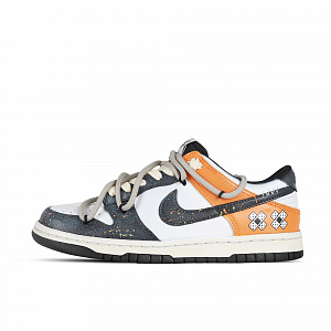 Nike Dunk Low OK Stretch Ink Splatter Low-Top Skateboard Shoes Men's Black Yellow 1 2556267