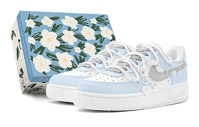 Nike Air Force 1 Air Force 1 Love Pulse Low-Top Skateboard Shoes Men's Blue