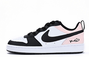 Nike Court Borough Low Chestnut Slip-Resistant Coverage Low-Top Skateboard Shoes GS Black Pink 1 2557071